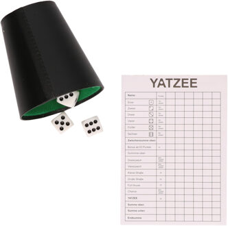 dobbelset - dobbelbeker inclusief dobbelstenen en scoreblok Multi