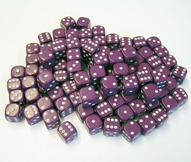 Dobbelstenen 16mm - Paars (100 stuks)