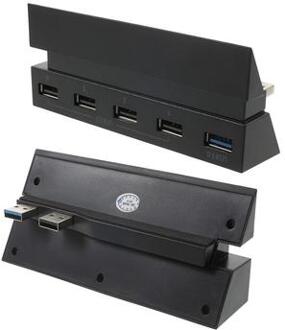 DOBE TP4-006 5-poorts USB HUB voor PS4 spelconsole (1 x USB 3.0 + 4 x USB 2.0)