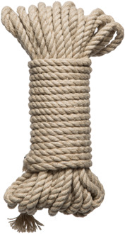 Doc Johnson Bind en Tie - 6mm hennep bondage touw - 30 ft - natuurlijk