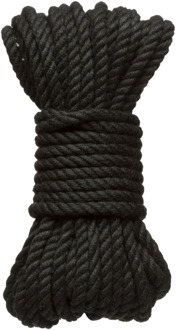 Doc Johnson Bind en Tie - 6mm hennep bondage touw - 30 ft - zwart