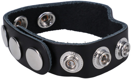 Doc Johnson De Leather 5 Snap - Leather Cockring