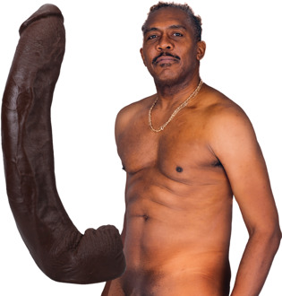 Doc Johnson Dredd - Realistische ULTRASKYN Dildo - 13,5 / 34 cm - Chocolade