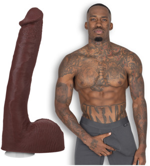 Doc Johnson Druk - Realistische ULTRASKYN Dildo - 10 / 25 cm - Chocolade