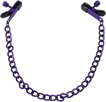 Doc Johnson Geketend - Tepelknijpers - Paars