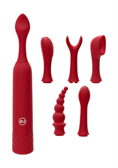 Doc Johnson iQuiver - Small Vibrator with 6 Interchangeable Attachments