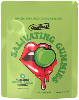 Doc Johnson Speekselopwekkende Gummies - 24 stuks display - 12 gr - Groene Appel