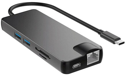 Dock 3.0 Usb Hub Type C Naar Hdmi 4K Vga Pd RJ45 Gigabit Lan Sd/Tf Card Hdmi hub Adapter Station Voor Macbook Pro Samsung