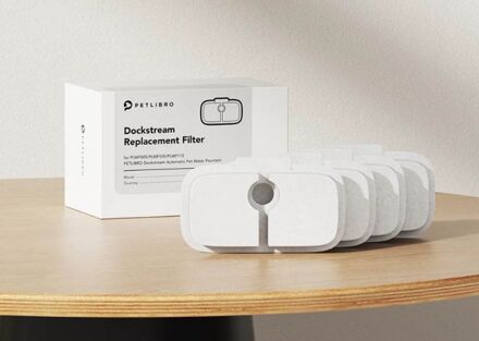 Dockstream 8 stuks - Vervangingsfilters waterfontein - Wit