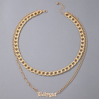 Docona Ontworpen Brief Gouden Hanger Kettingen Voor Vrouwen Custom Naam Lichtmetalen Kettingen Sieraden Accessoires 16720