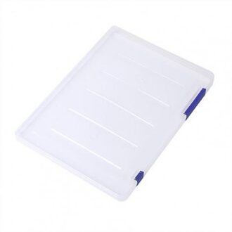 Document Case Praktische Slijtvaste Transparante Document Plastic Case Voor Tijdschriften Blauw
