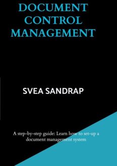 Document control Management - Svea Sandrap - ebook
