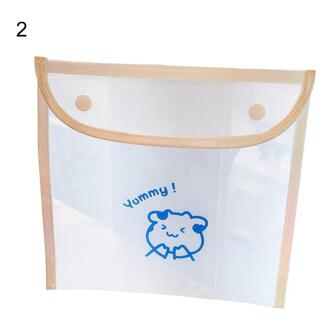 Document Tas Transparante Anti-Verloren Pvc Transparante Waterdichte Meisjes Schattige Beer Cosmetische Multifunctionele Tas Voor Student Document ba 2