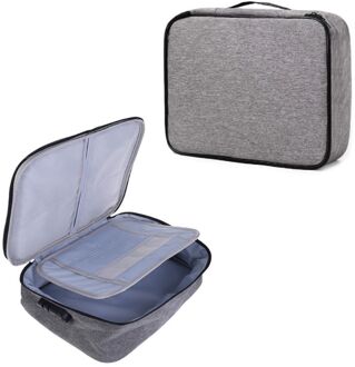 Document Ticket Tas Waterdichte 2 Lagen Combinatie Slot Voor Home Reizen grijs