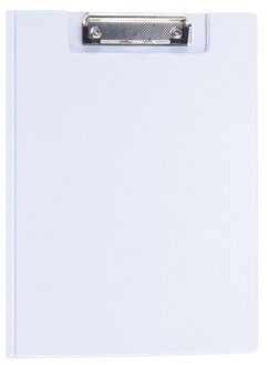 Documenten Clipboard in A4 formaat - wit - pvc - klembord - 21 x 29 cm