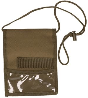 Documenten halstasje legergroen - documententasje / reistasje - 16 x 14 cm - vakantie