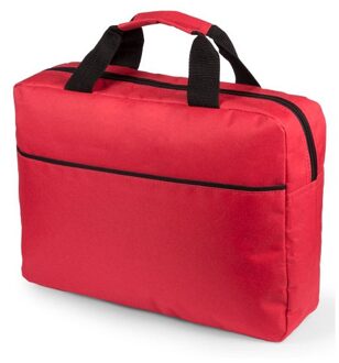 Documententas/Aktetas - rood - 1 hoofdvak - 38 x 30 x 9 cm - polyester