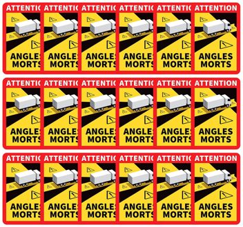 Dode Hoeken Op Zware Voertuigen-Waterdichte Sticker L.170 X H.250 Frankrijk Opmerking Singe Voor Mensen Veilig Dagelijks Gebruik Transport verbod