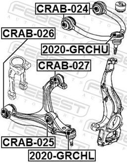 Dodge Draagarmrubber CRAB025