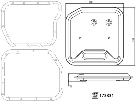 Dodge Filterset transmissieolie 173831