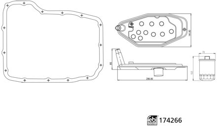 Dodge Filterset transmissieolie 174266