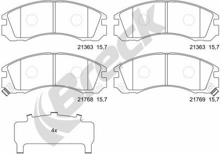Dodge Remblokkenset, schijfrem 213630070110