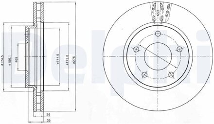 Dodge Remschijf BG4258