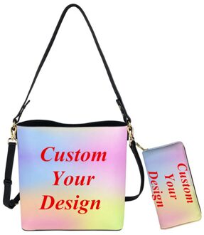 Doginthehole Tassen Voor Vrouwen Chuuk Staten Polynesische Trend Luxe 2 Stks/set Crossbody Tas Met Portemonnee Vrouwelijke Schoudertas op maat