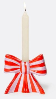 Doiy Bow Candle Holder Large - Strik Kandelaar Rood