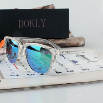 Dokly Echte Spiegel Polaroized Zonnebril Mannen en vrouwen gepolariseerde zonnebril Semi-Randloze Zonnebril eyewear Oculos De Sol DOKLY H4
