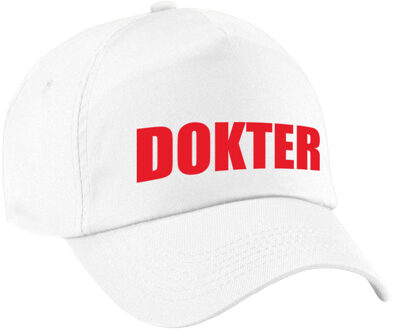 Dokter verkleed pet wit voor dames en heren - dokter baseball cap - carnaval verkleedaccessoire voor kostuum