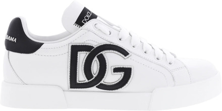 Dolce and Gabbana Dames portofino sneaker dg logo Wit - 37