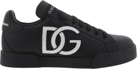 Dolce and Gabbana Dames portofino sneaker dglogo Zwart - 36