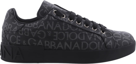 Dolce and Gabbana Heren coated portofino sneakers zwar Zwart - 40