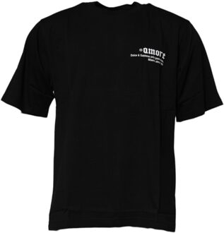 Dolce & Gabbana Amore Korte Mouwen Graphic T-shirt Zwart