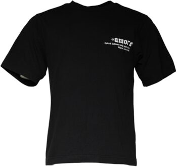 Dolce & Gabbana Amore T-shirt Korte Mouwen Ronde Hals - maat Zwart