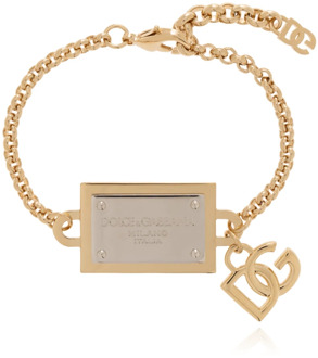 Dolce & Gabbana Armband met logo Dolce & Gabbana , Yellow , Dames - ONE Size