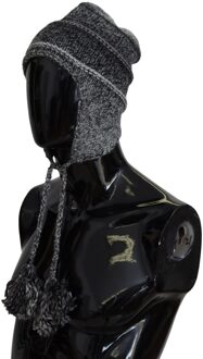 Dolce & Gabbana Balaclava Muts Wol Muts Grijze Pompon Muts Grijs - One Size