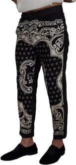 Dolce & Gabbana Bandana Print Broek Pt0116 Zwart