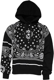 Dolce & Gabbana Bandana Print Hoodie Zwart