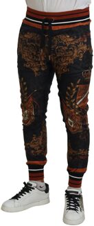 Dolce & Gabbana Barokke Print Joggingbroek - maat Zwart