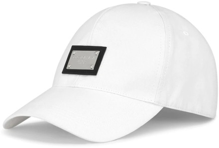 Dolce & Gabbana Baseball Cap Wit Logo Plaat Dolce & Gabbana , White , Heren - 60 Cm,58 Cm,59 CM