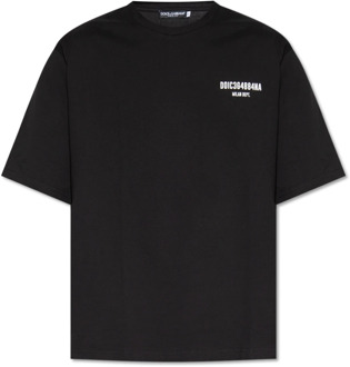 Dolce & Gabbana Bedrukt T-shirt Dolce & Gabbana , Black , Heren - Xl,L,M,S,Xs