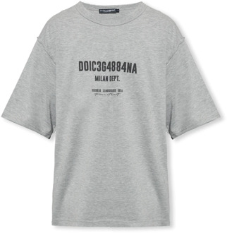 Dolce & Gabbana Bedrukt T-shirt Dolce & Gabbana , Gray , Heren - L,M,S,Xs