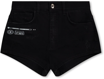 Dolce & Gabbana Bedrukte shorts Dolce & Gabbana , Black , Dames - S,Xs