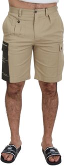 Dolce & Gabbana Beige Cargo Shorts Model Bruin