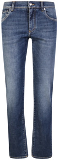 Dolce & Gabbana Blauwe Straight-Leg Jeans voor Heren Dolce & Gabbana , Blue , Heren - 2Xl,Xl,M,Xs