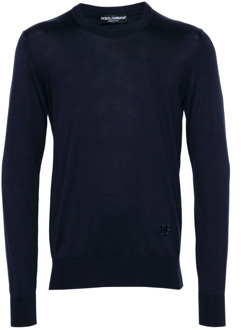 Dolce & Gabbana Blauwe Sweaters Dolce & Gabbana , Blue , Heren - 2Xl,Xl,L,M