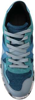 Dolce & Gabbana Blauwgriijze Leren Sport Lage Sneakers - maat EU 40
