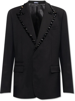 Dolce & Gabbana Blazer met strass-steentjes Dolce & Gabbana , Black , Heren - XL